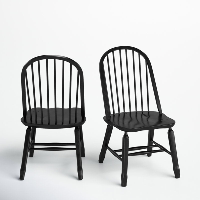 Better Homes And Gardens Autumn Lane Windsor Solid Wood Dining Chairs, Set Of 2, Black Finish