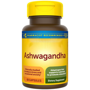 Nature Made Ashwagandha Capsules 125mg for Stress Support, 60 Capsules, 60 Day Supply