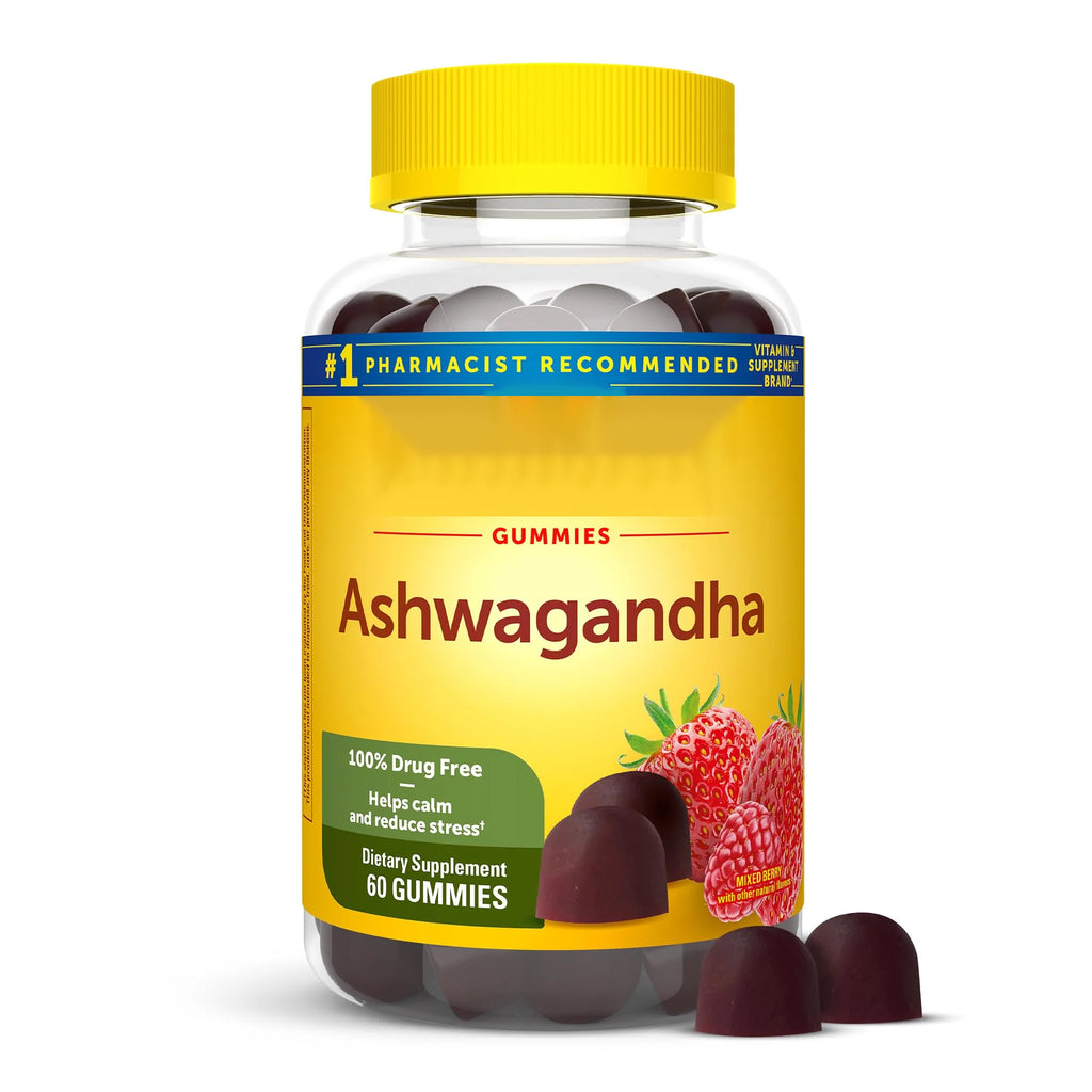 Nature Made Ashwagandha Gummies, Vegan, KSM 66 Ashwagandha for Stress Support, 60 Count, 30 Day Supply