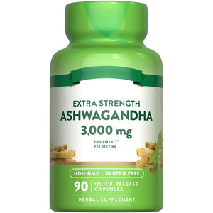 Nature's Truth Ashwagandha Capsules | 3000mg | 90 Count | Extra Strength | with Black Pepper | Non-GMO & Gluten Free Supplement