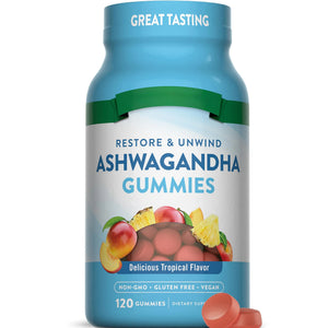 Nature's Truth Ashwagandha Gummies | 120 Count | Tropical Flavor | Vegan, Non-GMO & Gluten Free Supplement