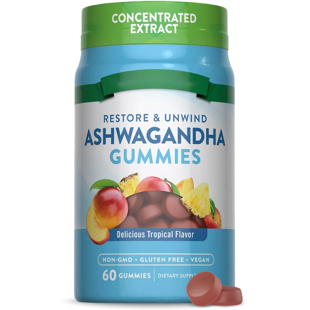 Nature's Truth Ashwagandha Gummies | 60 Count | Tropical Flavor | Vegan, Non-GMO, & Gluten Free Supplement