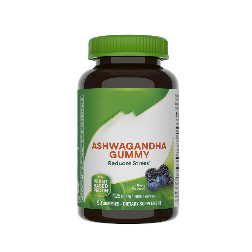 Nature's Way Ashwagandha Gummies, Reduce Stress with Adaptogenic Herb*, 125 mg Per 2-gummy Serving, Berry Flavored, 90 Gummies (Packaging May Vary)
