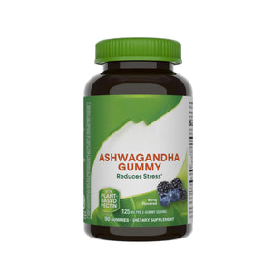 Nature's Way Ashwagandha Gummies, Reduce Stress with Adaptogenic Herb*, 125 mg Per 2-gummy Serving, Berry Flavored, 90 Gummies (Packaging May Vary)