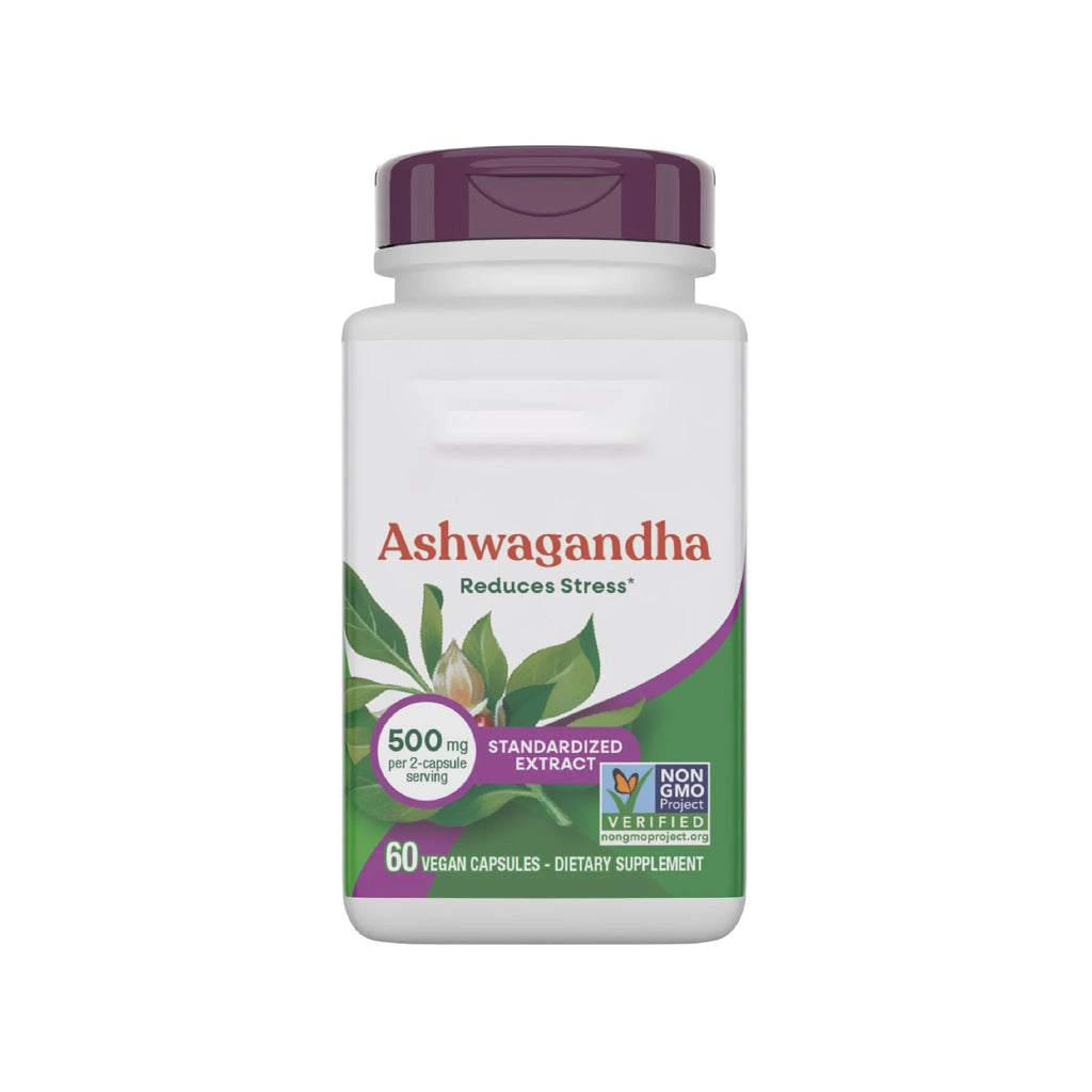 Nature's Way Ashwagandha, Reduces Stress*, Premium Extract, Adaptogenic*, Non-GMO Project Verified, Vegan, 60 Capsules