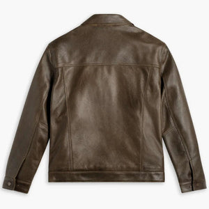 Men's Heavy-Duty Roughout Cruiser Leather Jacket