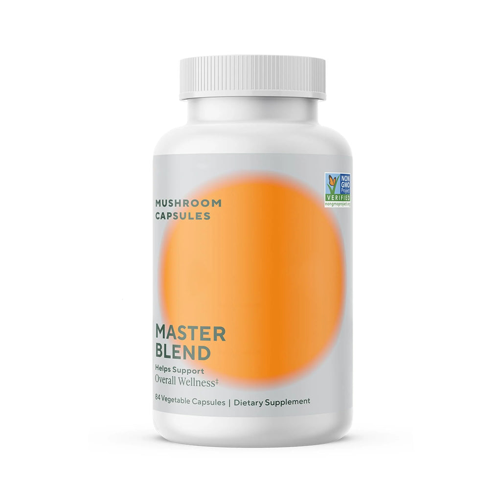 Om Master Blend Mushroom Capsules - Organic Mushroom Supplement with 10 Mushrooms and Ashwagandha – Support Immunity, Gut Health & Stress Relief, 84 Count (28 Servings)?