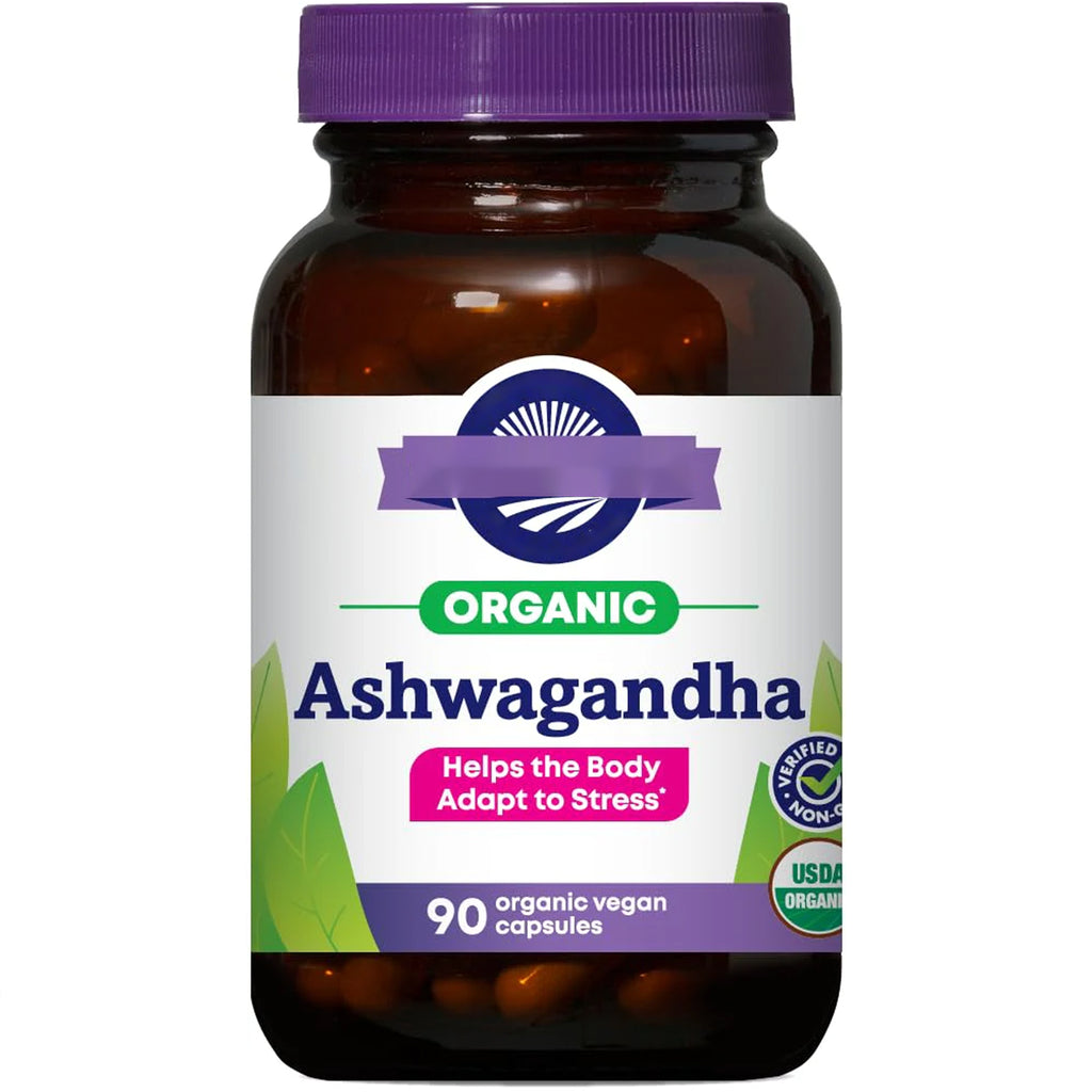 Oregon's Wild Harvest Certified Organic Ashwagandha Herbal Vegan Capsules, 1200 MGS, 90 Count