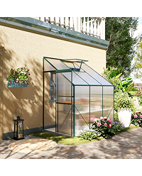 Outsunny Walk-In Garden Greenhouse Aluminum