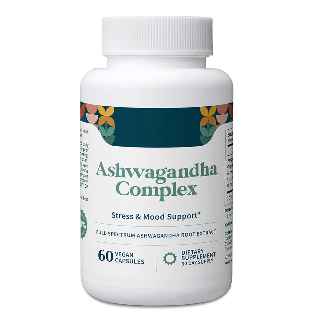 Pattern Wellness Ashwagandha Complex for Men & Women – Organic KSM-66® & Black Pepper Extract – Supports Stress Response & Energy Balance – Non-GMO – 60 Vegan Capsules