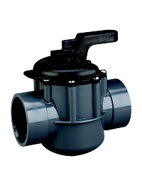 Pentair 263029 Grey/Black Diverter Valve 2-Way 2-Inch (2-1/2-Inch Slip Outside), Pvc, Grey/Black