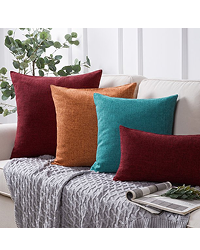 Phantoscope Textural Faux Linen Series Decorative Throw Pillow, 12³ X 20³, Light Purple, 1 Pack