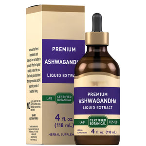 Piping Rock Ashwagandha Liquid Drops | 4 fl oz | Premium Herbal Root Extract | Alcohol Free Tincture | Vegetarian, Non-GMO, Gluten Free Supplement