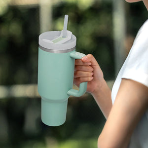 1pc 40oz Tumbler Lid with Straw Hole - Replacement Sports Water Bottle Top for Wide Mouth Cups - Leak-Proof and Durable