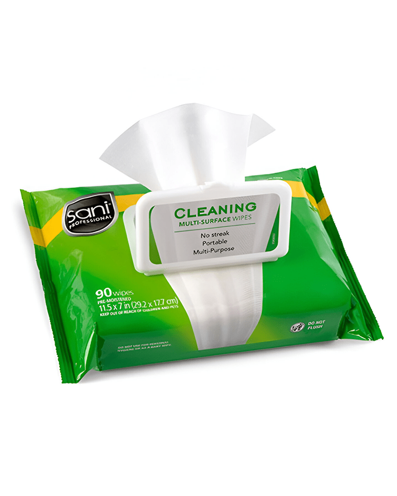 Sani Professional Nic A580Fw Table Turner Wet Wipe, 11-1/2 Width, 7Quot; Length, Paper, White, Pack Of 12