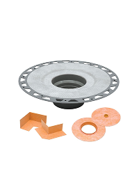 Schluter Kerdi-Drain Pvc Shower Flange Kit With Preformed Waterproofing Corners