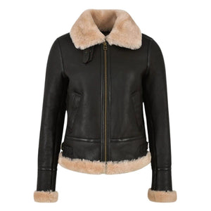 Selva Women’s B3 Aviator Shearling Bomber Jacket - Brown