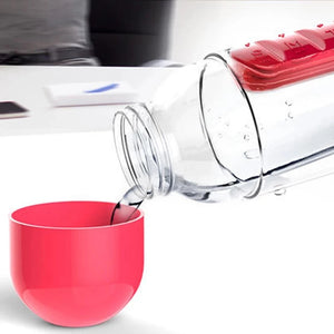 2 In 1 Pill Box Water Bottle Portable Travel Combine Daily Pill Boxmedic