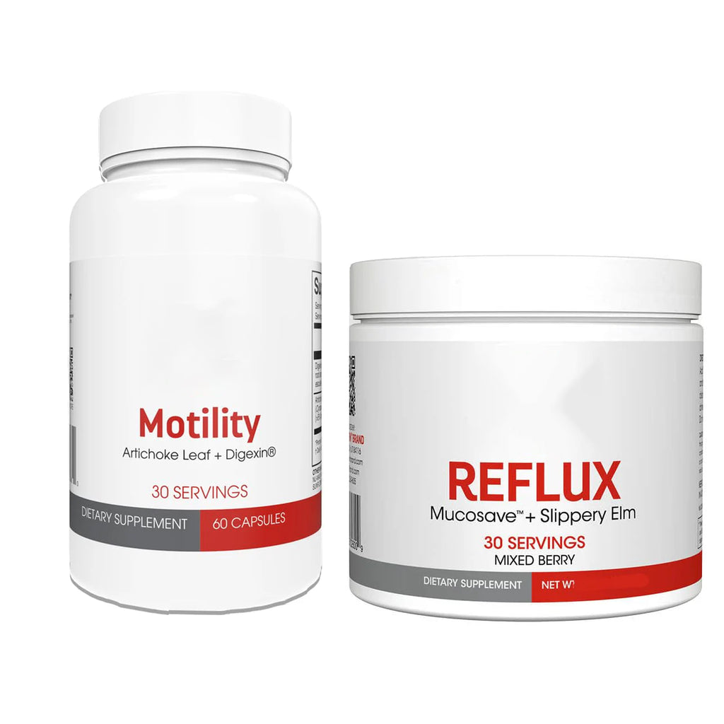 Silver Fern Brand Slow Motility+ Kit – Digestive Support Bundle – 30-Day Supply – Berry Flavor Powder, Capsules – Artichoke Leaf, Okra, Ashwagandha, MucoSave – No Artificial Ingredients – Made in USA