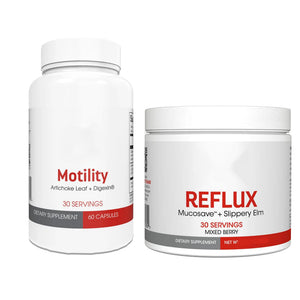 Silver Fern Brand Slow Motility+ Kit – Digestive Support Bundle – 30-Day Supply – Berry Flavor Powder, Capsules – Artichoke Leaf, Okra, Ashwagandha, MucoSave – No Artificial Ingredients – Made in USA