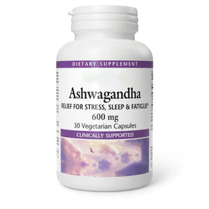Stress-Relax KSM-66 Ashwagandha 600 mg by Natural Factors, 30 vegetarian capsules (30 servings), 60 Capsules