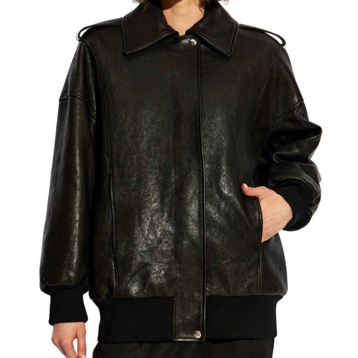 Valera Oversized Sheepskin Bomber Jacket