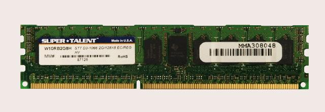 W10RB2G8H - Super Talent DDR3 module 2 GB DIMM 240-pin 1066 MHz / PC3-8500 registered