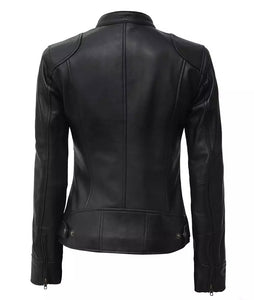 Women's Real Leather Black Premium Biker Jacket