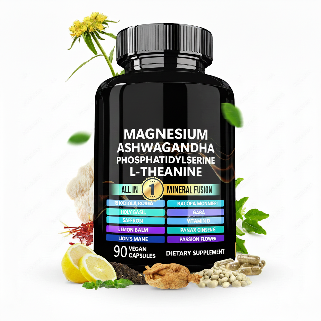 Adndale Cortisol Supplements for Women. Cortisol Manager 14-in-1 Ashwagandha Supplement with Magnesium Glycinate, L-Theanine & More. 90 Capsules.