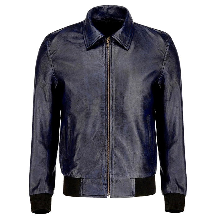Men's Boyd's Rust Leather Bomber Jacket