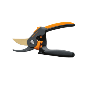 Fiskars 11.5" PowerGear2 Titanium Softgrip Bypass Pruner, 3/4" Cut Capacity Black and Orange
