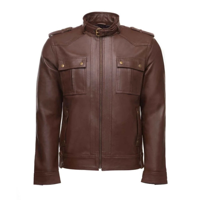 Men's Brown Obsidian Leather Jacket