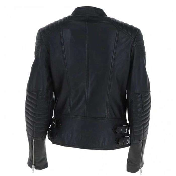 Women's Blanc Noir Moto Leather Jacket