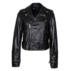 Luxe Finish Quilted Moto Jacket for Women