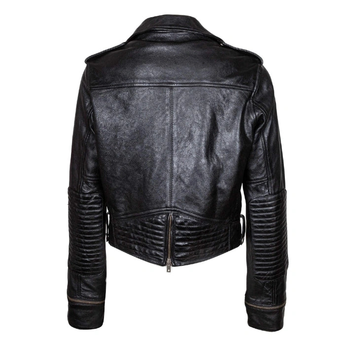 Luxe Finish Quilted Moto Jacket for Women