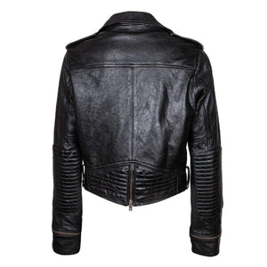 Luxe Finish Quilted Moto Jacket for Women
