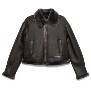 Velcyn Women's Sheepskin Shearling Leather Jacket