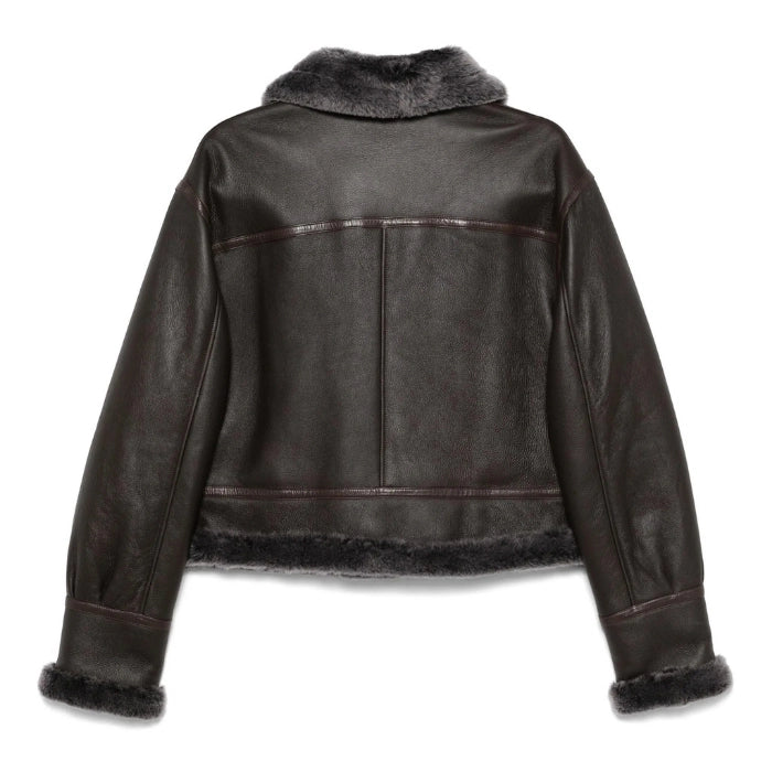 Velcyn Women's Sheepskin Shearling Leather Jacket