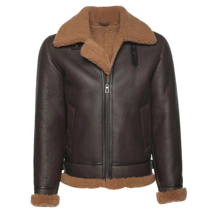 Polar Brown B3 Shearling Bomber Jacket