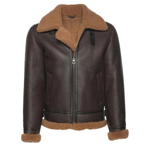 Polar Brown B3 Shearling Bomber Jacket