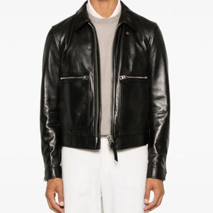 Stealth Luxe Black Leather Jacket