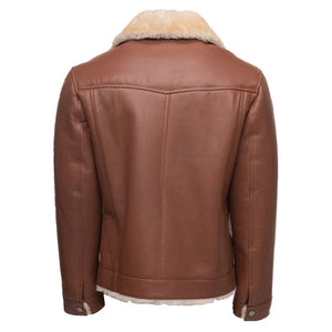 High Western Trucker Shearling Coat
