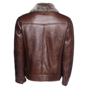 Apex Brown Trucker Shearling Jacket
