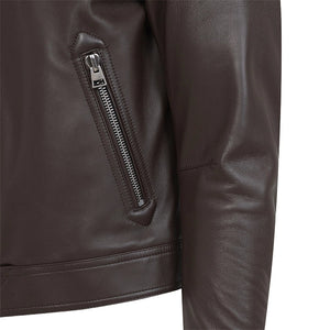 Falcon Zipped Modern Leather Jacket
