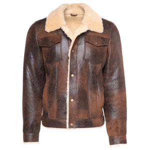 Tundra Vintage Trucker Style Shearling Jacket
