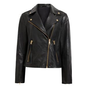 Women's Black Darnby Moto Leather Jacket
