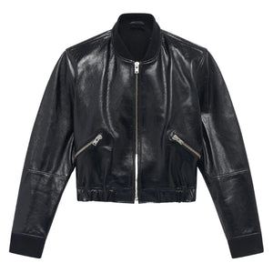 Ferona Urban Vibe Leather Bomber Jacket