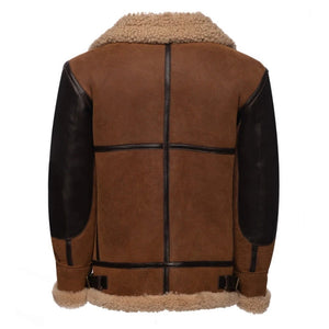 Boreus Aviator Leather and Shearling Bomber Jacket