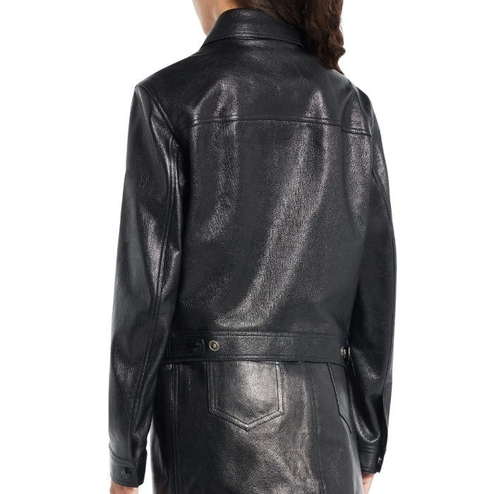 Thorne Premium Black Leather Button-Up Jacket