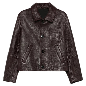Rebel Textured Brown Leather Jacket